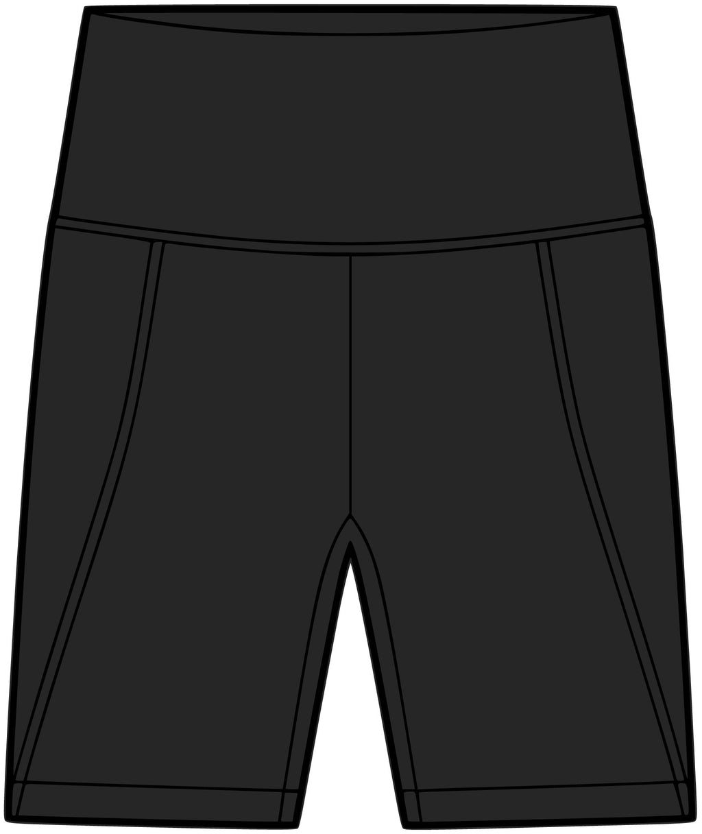 Move Bougie Performance Biker Shorts — Back Wordmark