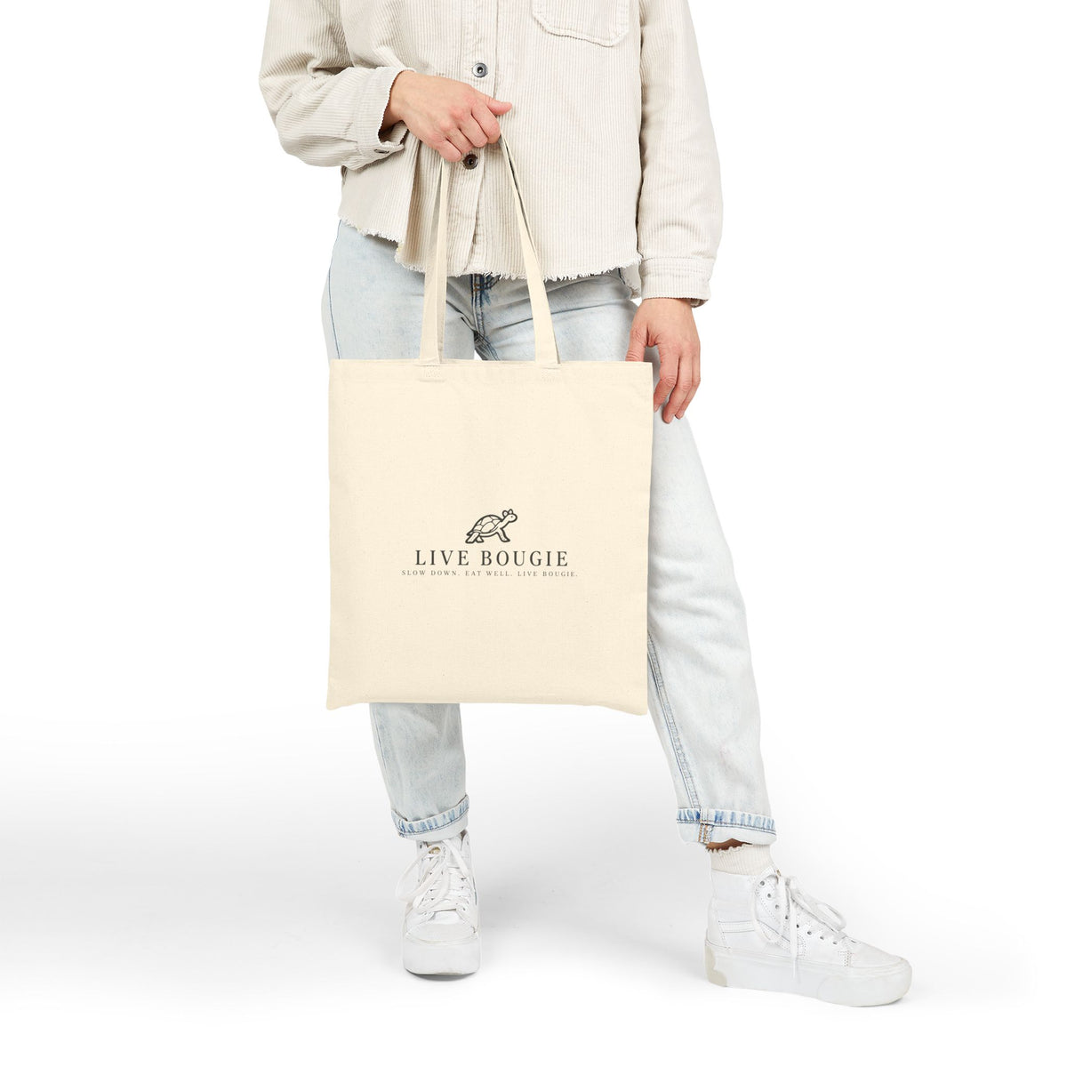 Bougie AF Minimalist French-Inspired Cotton Canvas Tote Bag