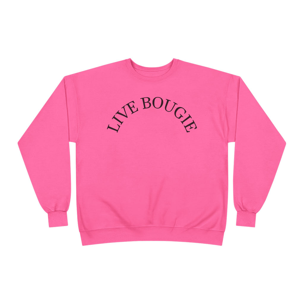 Live Bougie Crewneck Sweatshirt — Luxe Casual Graphic Sweatshirt