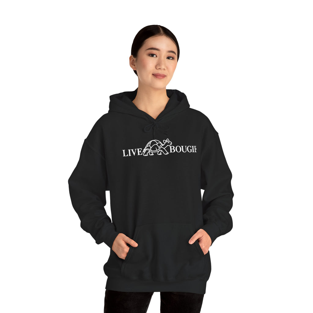 Live Bougie Hoodie — Minimal French Phrase Pullover