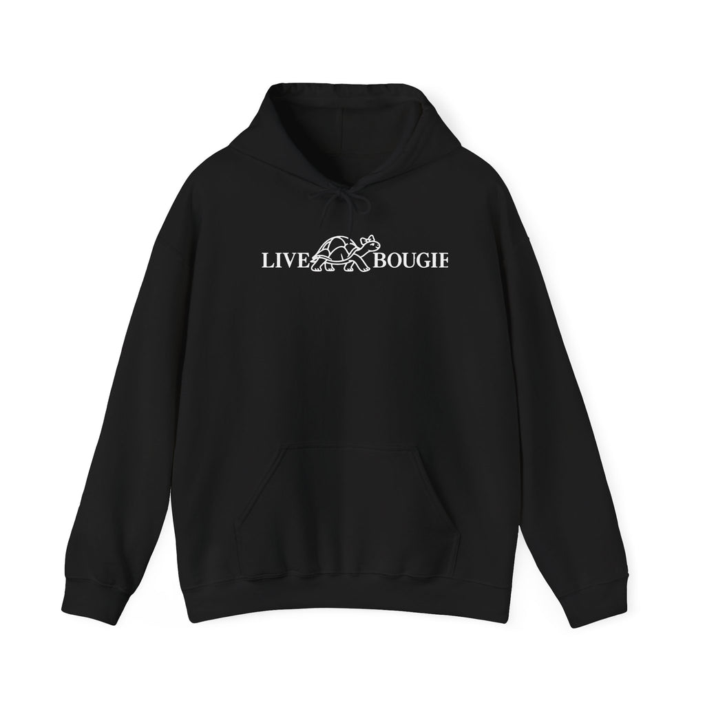 Live Bougie Hoodie — Minimal French Phrase Pullover