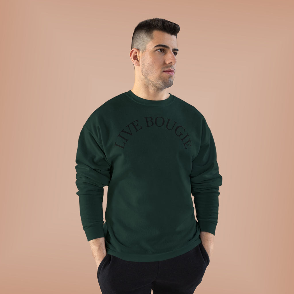 Live Bougie Crewneck Sweatshirt — Luxe Casual Graphic Sweatshirt