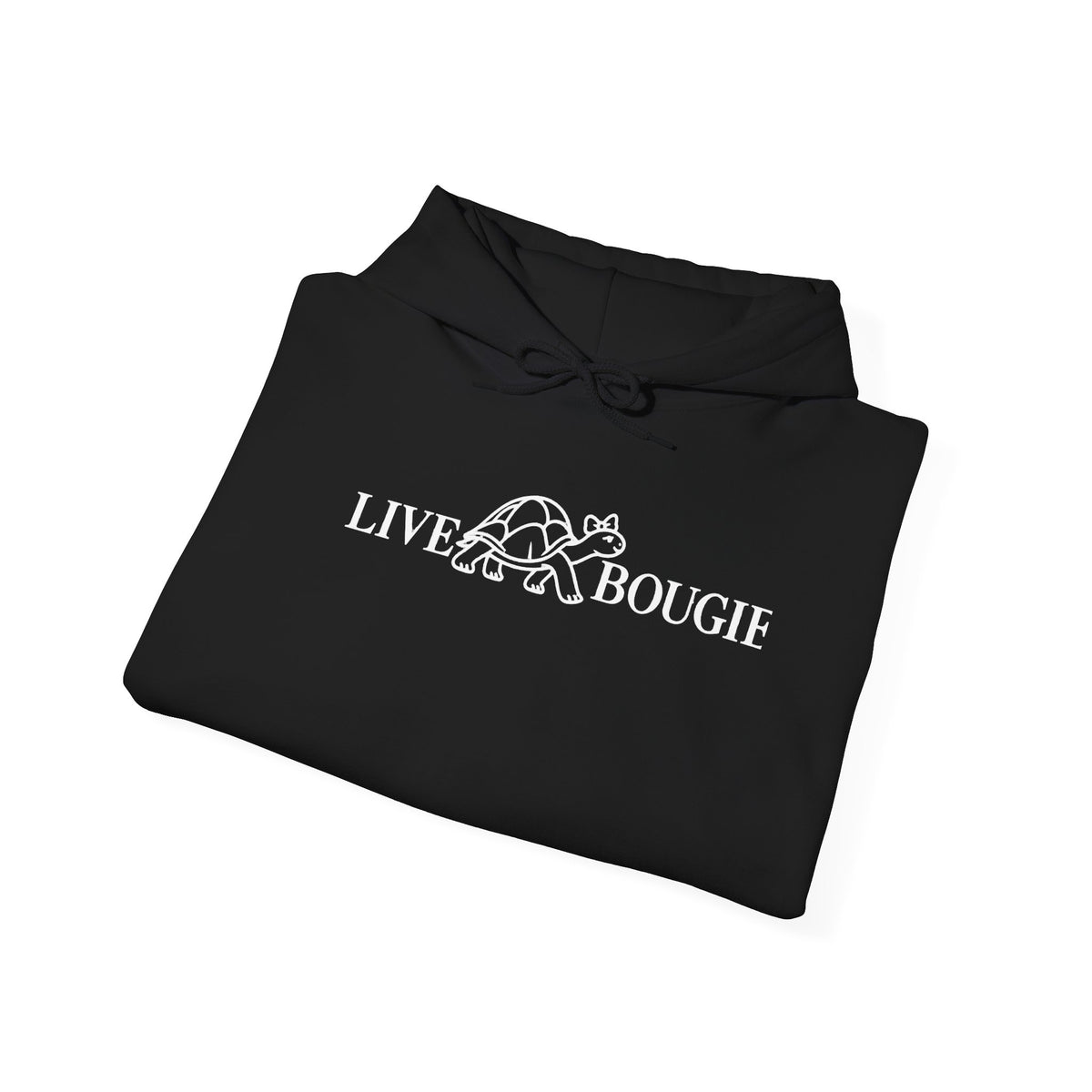 Live Bougie Hoodie — Minimal French Phrase Pullover