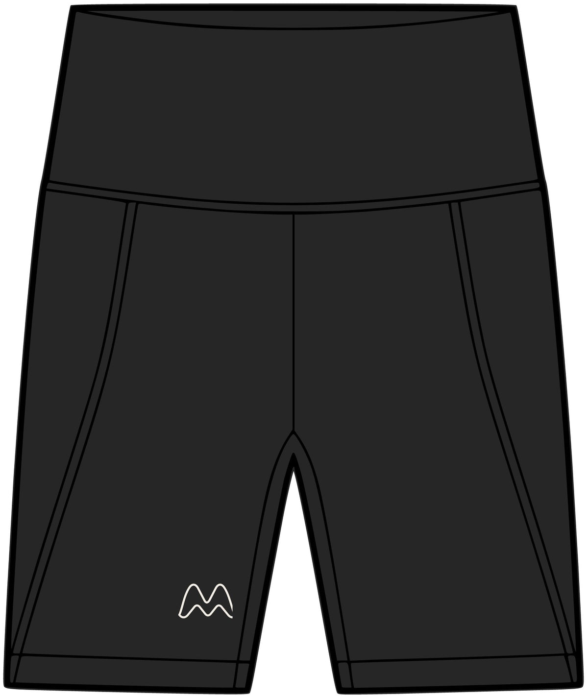 Move Bougie Performance Biker Shorts — Back Wordmark