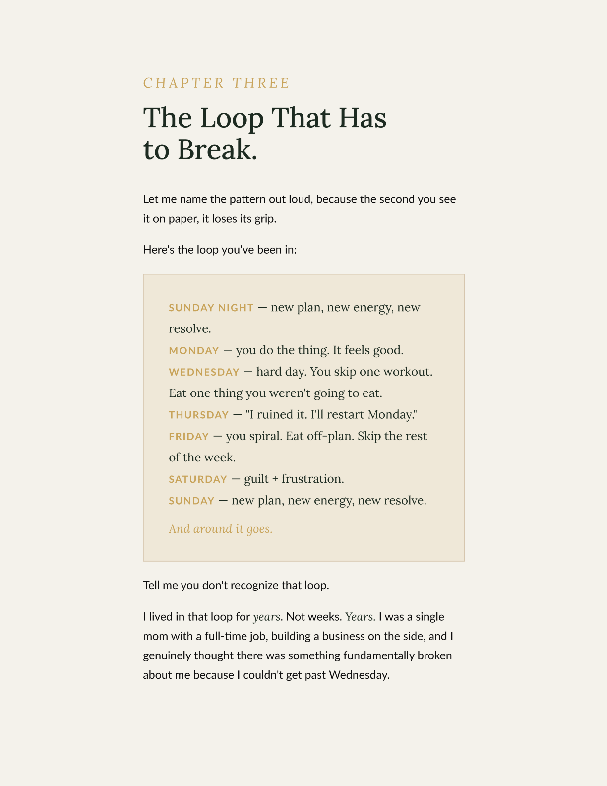 Inside page of The Mindset Shift explaining why you are not lazy.